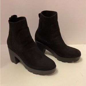 ID Required Black Suede Boots Size 9